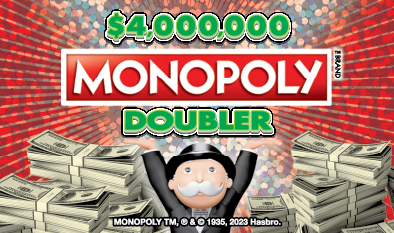 $4,000,000 Monopoly Doubler scratch-off ticket