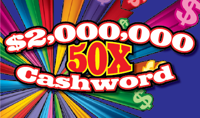 $2,000,000 50X CASHWORD 2024 scratch-off ticket