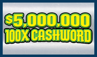 $5,000,000 100X CASHWORD 2024 scratch-off ticket