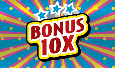 BONUS 10X scratch-off ticket