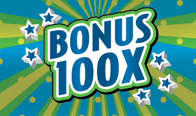 BONUS 100X scratch-off ticket