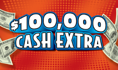$100,000 CASH EXTRA scratch-off ticket