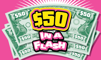 $50 in a Flash scratch-off ticket