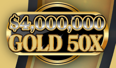 $4,000,000 GOLD 50X scratch-off ticket