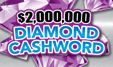 $2,000,000 DIAMOND CASHWORD scratch-off ticket