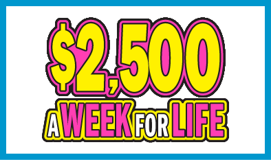 $2,500 A WEEK FOR LIFE scratch-off ticket