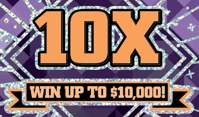 10X scratch-off ticket