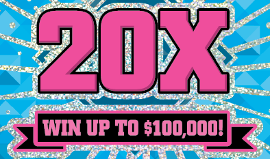 20X scratch-off ticket