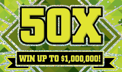 50X scratch-off ticket
