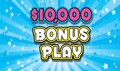 $10,000 BONUS PLAY scratch-off ticket