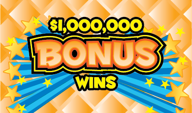 $1,000,000 BONUS WINS scratch-off ticket