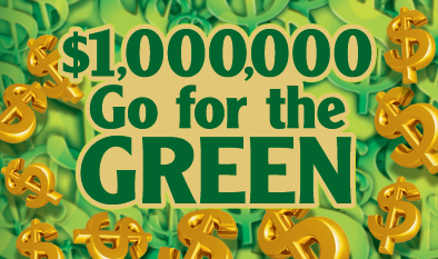$1,000,000 GO FOR THE GREEN scratch-off ticket