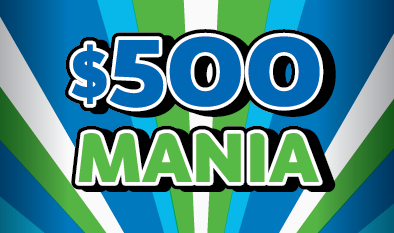 $500 MANIA scratch-off ticket