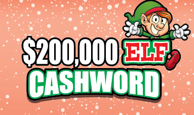 $200,000 ELF CASHWORD scratch-off ticket