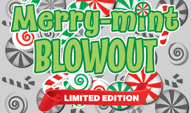 MERRY-MINT BLOWOUT scratch-off ticket