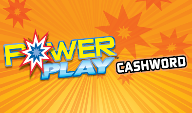 Power Play™ Cashword scratch-off ticket