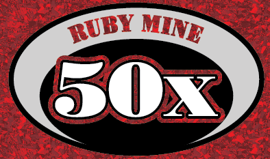RUBY MINE 50X scratch-off ticket