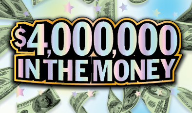 $4,000,000 IN THE MONEY scratch-off ticket