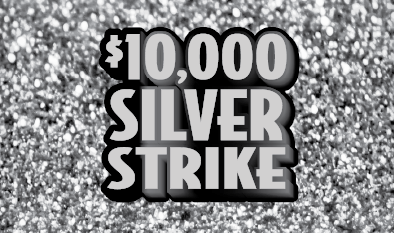$10,000 SILVER STRIKE scratch-off ticket