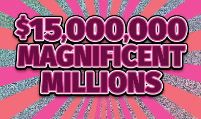 $15,000,000 MAGNIFICENT MILLIONS scratch-off ticket
