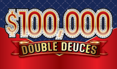 $100,000 DOUBLE DEUCES scratch-off ticket