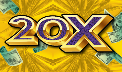 20X scratch-off ticket