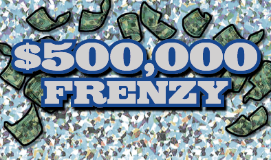 $500,000 FRENZY scratch-off ticket