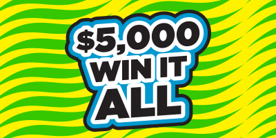 $5,000 WIN IT ALL scratch-off ticket