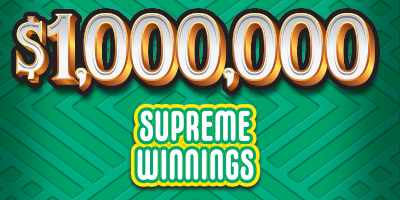 $1,000,000 SUPREME WINNINGS scratch-off ticket