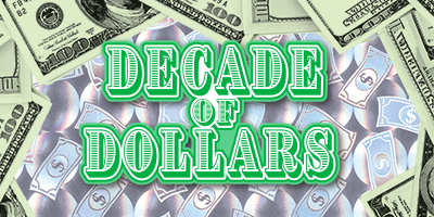 DECADE OF DOLLARS scratch-off ticket