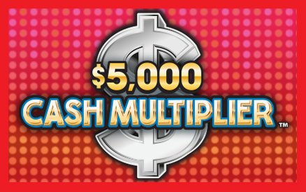 $5,000 Cash Multiplier scratch-off ticket