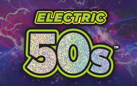 Electric 50s scratch-off ticket