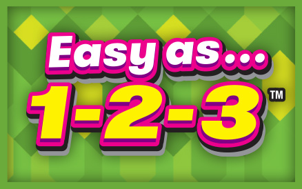 Easy as...1-2-3 scratch-off ticket
