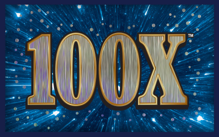 100X scratch-off ticket