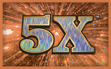 5X scratch-off ticket