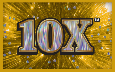 10X scratch-off ticket