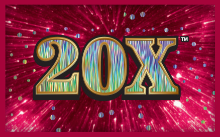 20X scratch-off ticket
