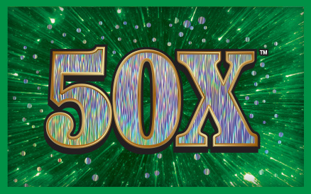 50X scratch-off ticket