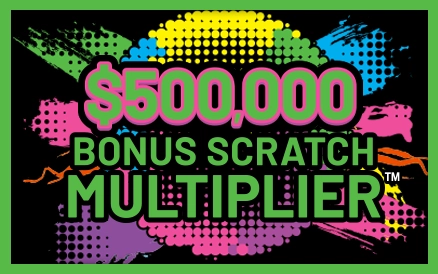 $500,000 Bonus Scratch Multiplier scratch-off ticket
