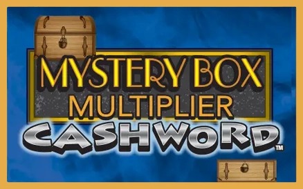 Mystery Box Multiplier Cashword scratch-off ticket