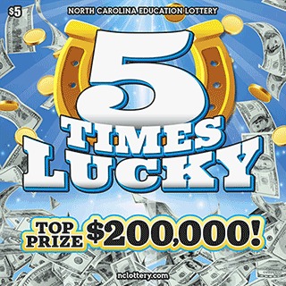 5 Times Lucky scratch-off ticket