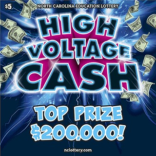 High Voltage Cash scratch-off ticket