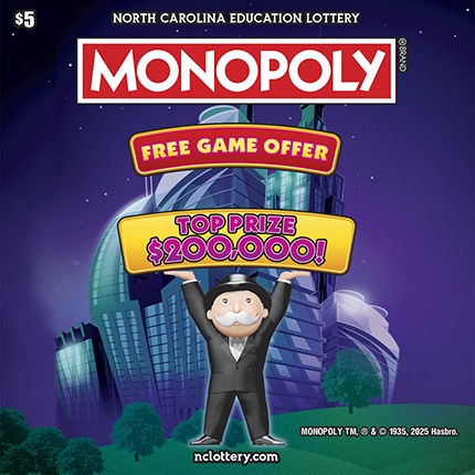 $5 MONOPOLY® scratch-off ticket