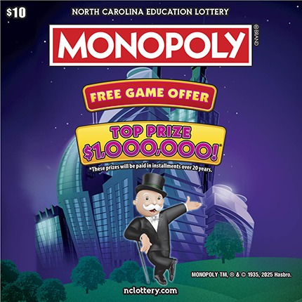 $10 MONOPOLY® scratch-off ticket