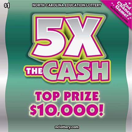 5X The Cash scratch-off ticket