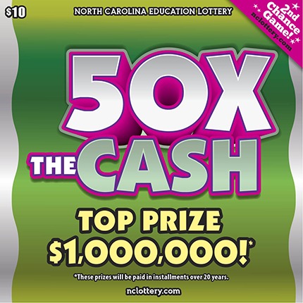 50X The Cash scratch-off ticket