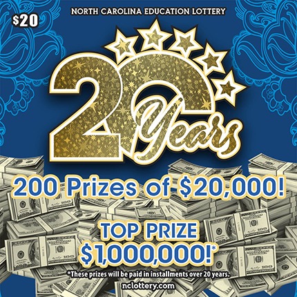 20 Years scratch-off ticket