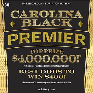 Carolina Black Premier scratch-off ticket