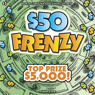 $50 Frenzy scratch-off ticket