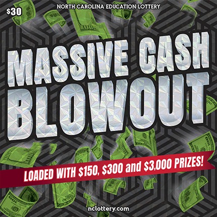 Massive Cash Blowout scratch-off ticket